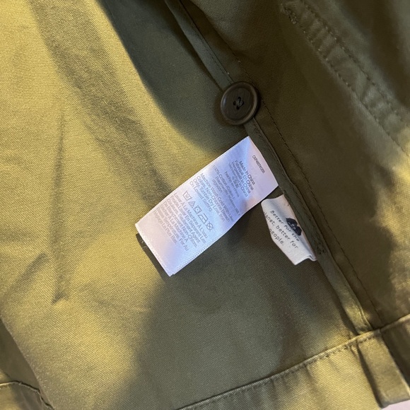 Madewell Olive Green Baylow Cropped Button Chore Jacket Size Medium - Picture 8 of 8